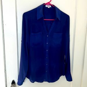 Blue dress blouse